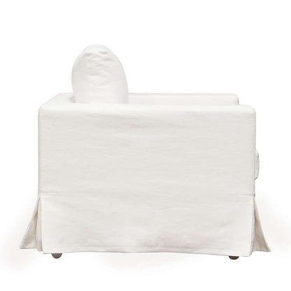 Diamond Sofa - Savannah Slip-Cover Chair in White Natural Linen - SAVANNAHCHWH veiw 5