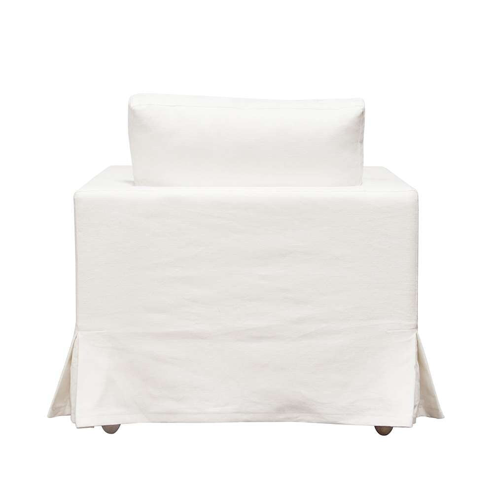 Diamond Sofa - Savannah Slip-Cover Chair in White Natural Linen - SAVANNAHCHWH veiw 6