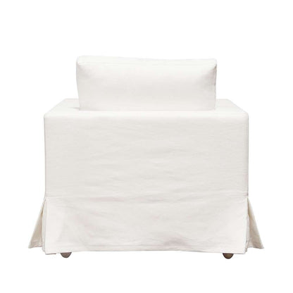 Diamond Sofa - Savannah Slip-Cover Chair in White Natural Linen - SAVANNAHCHWH veiw 6