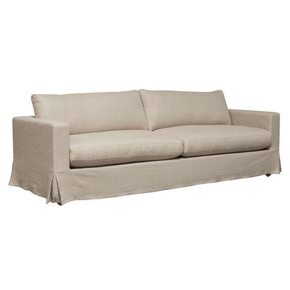 Diamond Sofa - Savannah Slip-Cover Sofa in Sand Natural Linen - SAVANNAHSOSD veiw 2