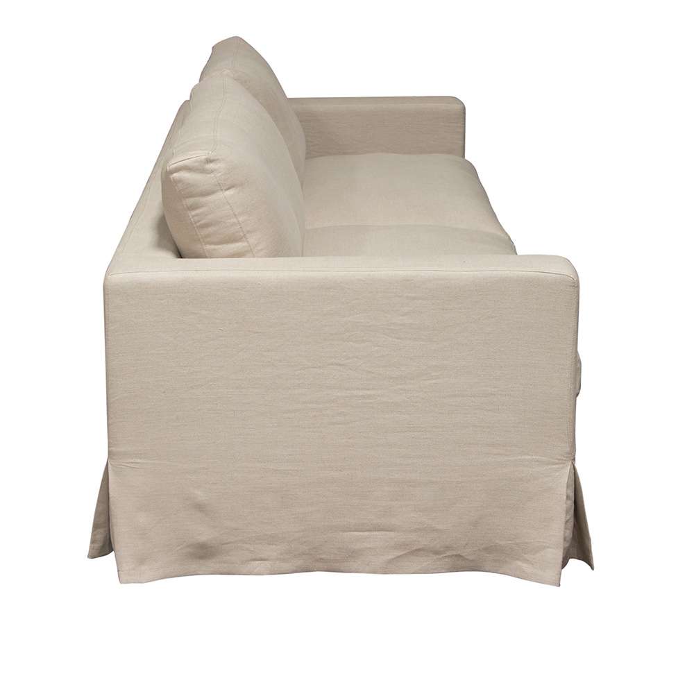 Diamond Sofa - Savannah Slip-Cover Sofa in Sand Natural Linen - SAVANNAHSOSD veiw 3