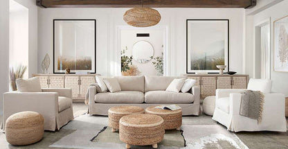 Diamond Sofa - Savannah Slip-Cover Sofa in Sand Natural Linen - SAVANNAHSOSD veiw 4