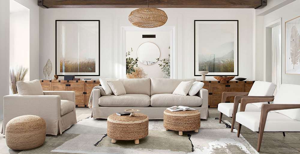 Diamond Sofa - Savannah Slip-Cover Sofa in Sand Natural Linen - SAVANNAHSOSD veiw 6