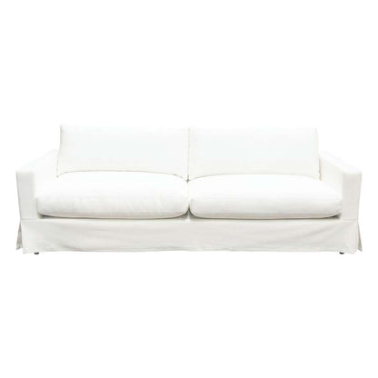 Diamond Sofa - Savannah Slip-Cover Sofa in White Natural Linen - SAVANNAHSOWH veiw 1