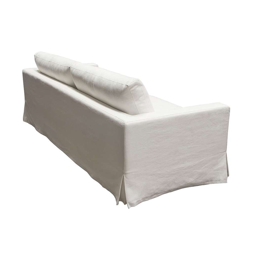 Diamond Sofa - Savannah Slip-Cover Sofa in White Natural Linen - SAVANNAHSOWH veiw 7