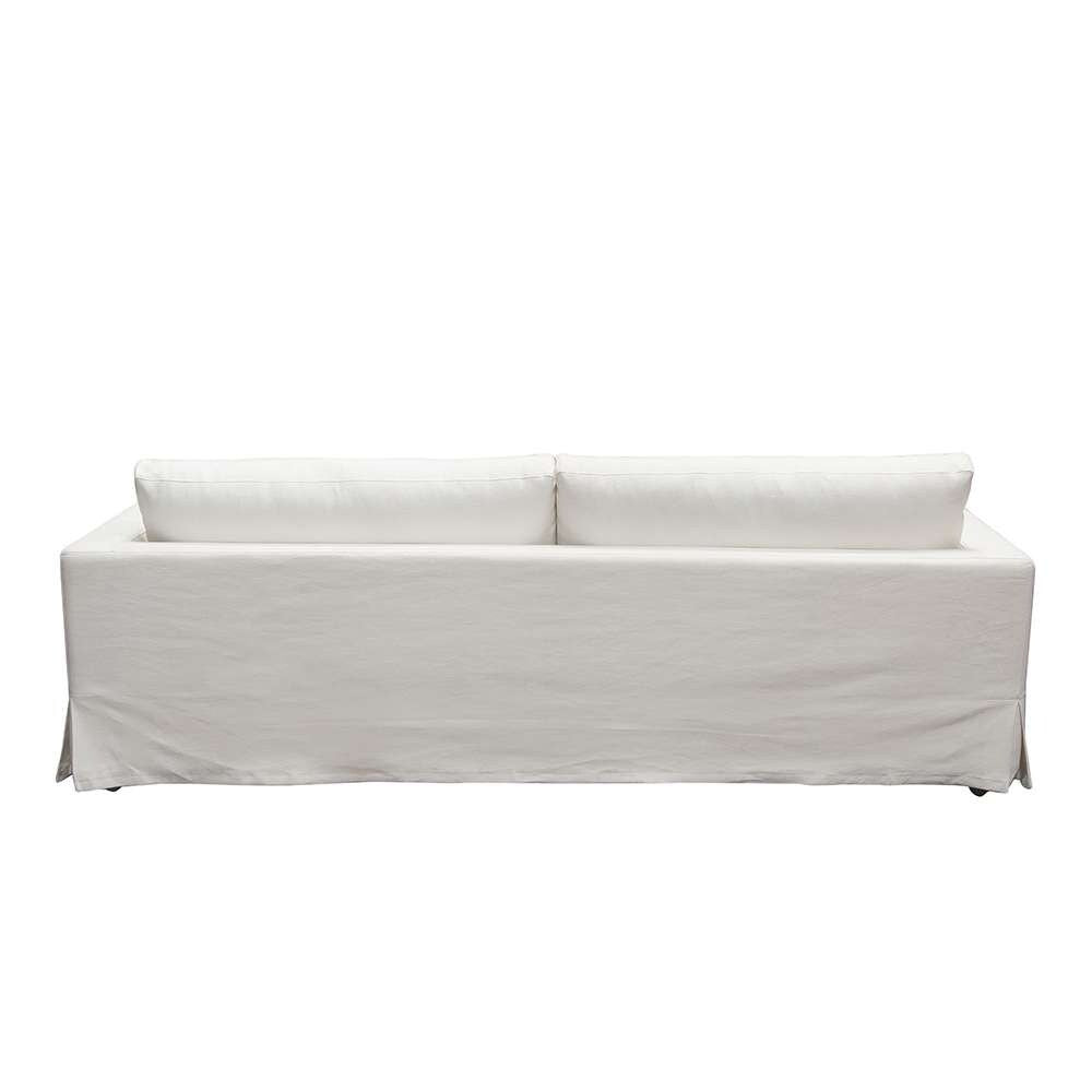 Diamond Sofa - Savannah Slip-Cover Sofa in White Natural Linen - SAVANNAHSOWH veiw 8
