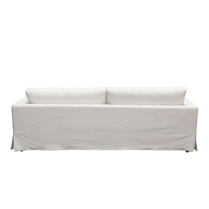 Diamond Sofa - Savannah Slip-Cover Sofa in White Natural Linen - SAVANNAHSOWH veiw 8