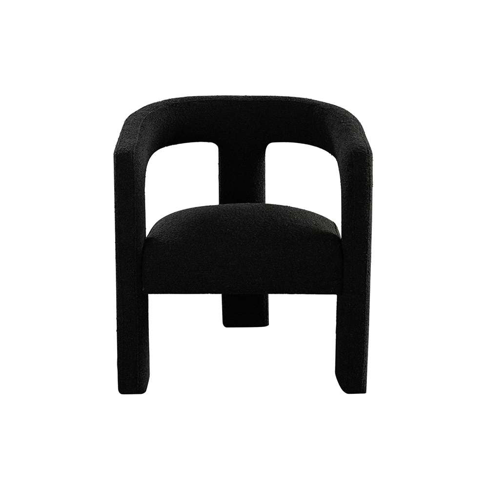 Diamond Sofa - Scout Dining/Accent Chair in Black Boucle Fabric - SCOUTCHBL veiw 1