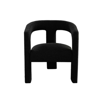 Diamond Sofa - Scout Dining/Accent Chair in Black Boucle Fabric - SCOUTCHBL veiw 1