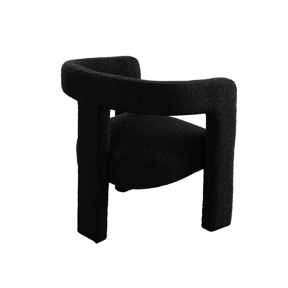 Diamond Sofa - Scout Dining/Accent Chair in Black Boucle Fabric - SCOUTCHBL veiw 9