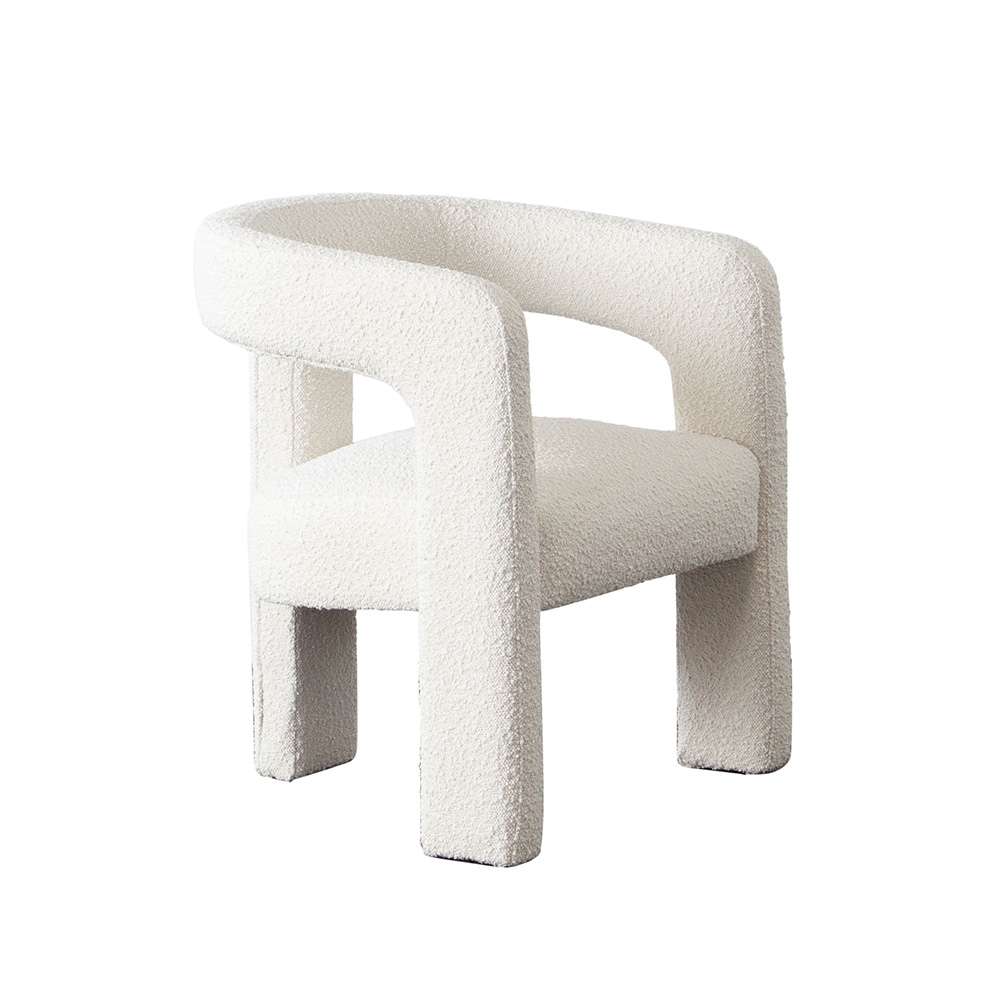 Diamond Sofa - Scout Dining/Accent Chair in Ivory Boucle Fabric - SCOUTCHIV veiw 2