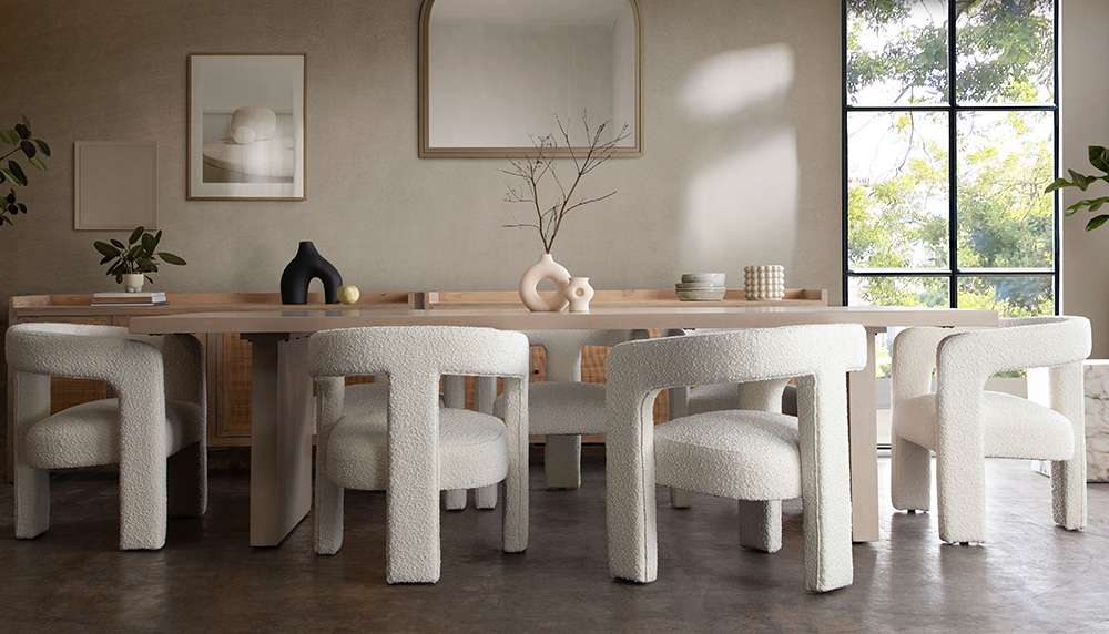Diamond Sofa - Scout Dining/Accent Chair in Ivory Boucle Fabric - SCOUTCHIV veiw 5