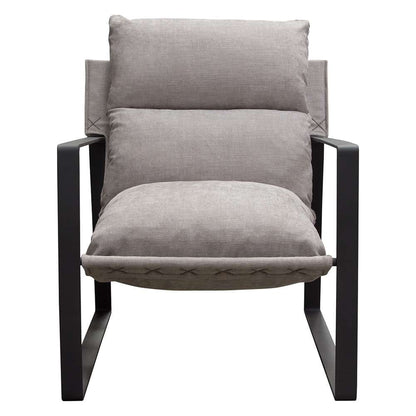 Diamond Sofa - Miller Sling Accent Chair in Grey Fabric w/ Black Powder Coated Metal Frame - MILLERCHGR_CLOSEOUT veiw 1