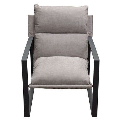 Diamond Sofa - Miller Sling Accent Chair in Grey Fabric w/ Black Powder Coated Metal Frame - MILLERCHGR_CLOSEOUT veiw 2