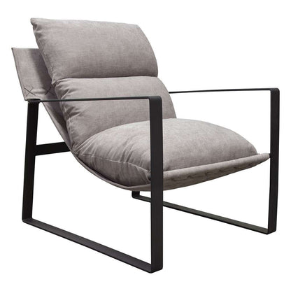 Diamond Sofa - Miller Sling Accent Chair in Grey Fabric w/ Black Powder Coated Metal Frame - MILLERCHGR_CLOSEOUT veiw 7