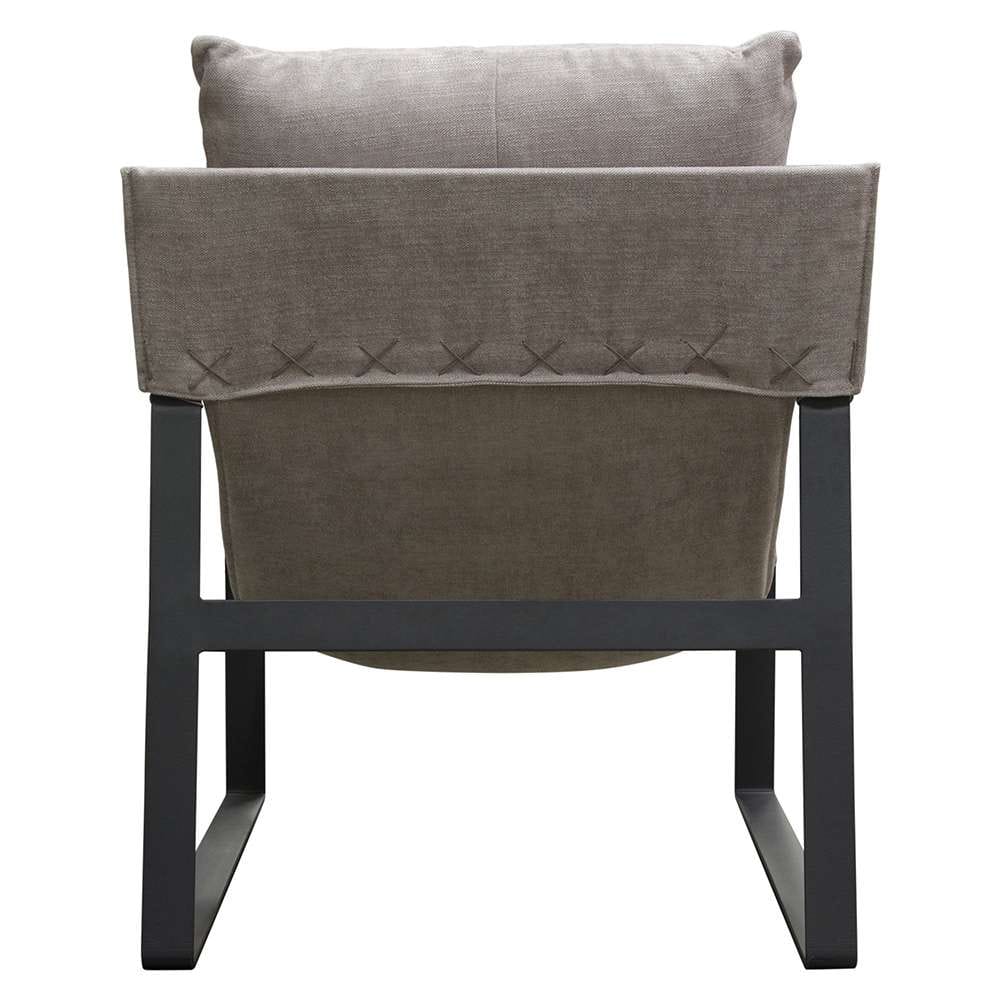 Diamond Sofa - Miller Sling Accent Chair in Grey Fabric w/ Black Powder Coated Metal Frame - MILLERCHGR_CLOSEOUT veiw 11