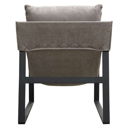 Diamond Sofa - Miller Sling Accent Chair in Grey Fabric w/ Black Powder Coated Metal Frame - MILLERCHGR_CLOSEOUT veiw 11