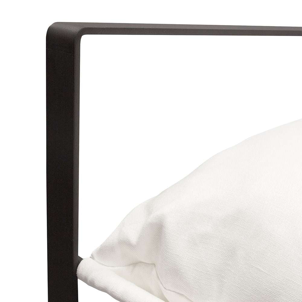 Diamond Sofa - Miller Sling Accent Chair in White Linen Fabric w/ Black Powder Coated Metal Frame - MILLERCHWH_CLOSEOUT veiw 6