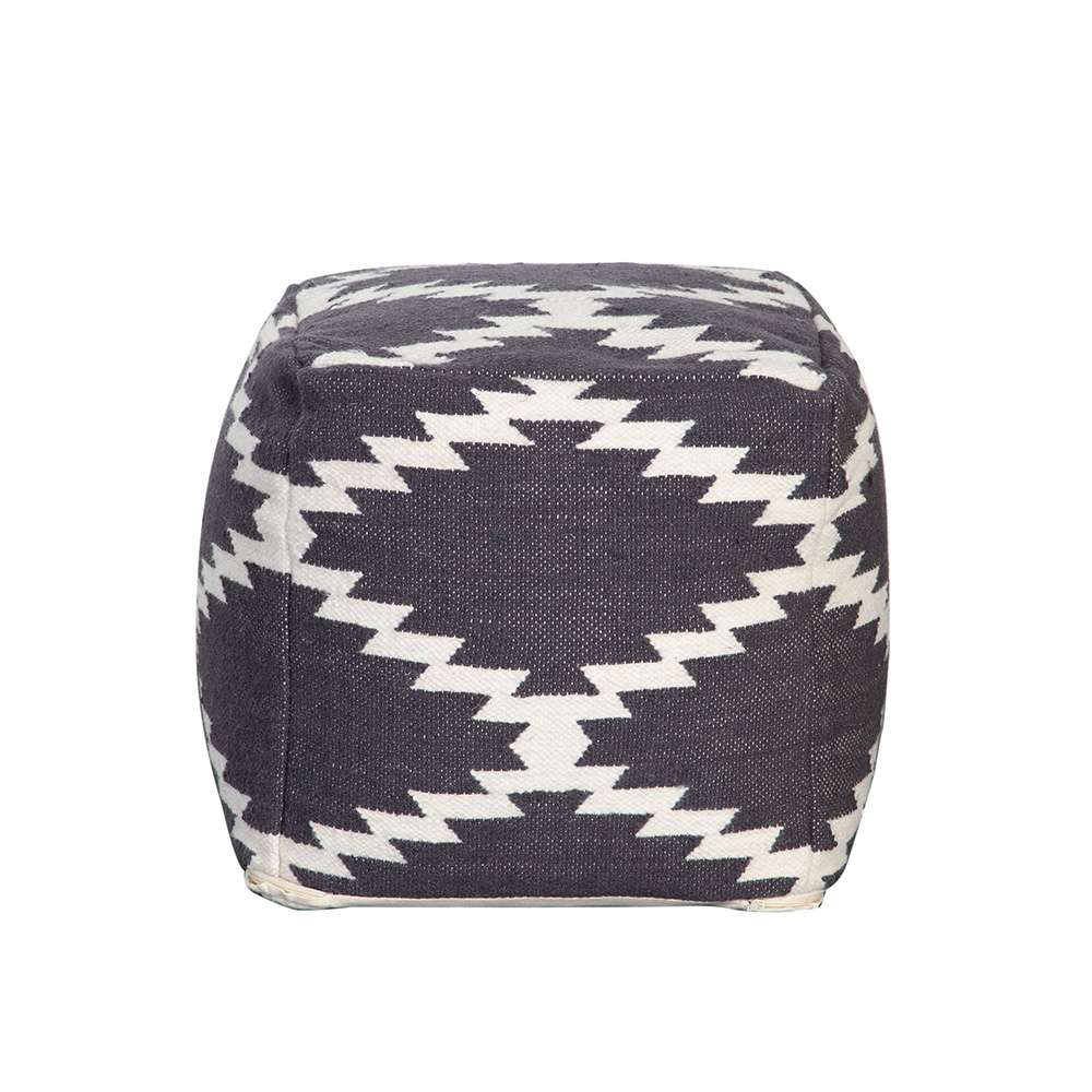 Diamond Sofa - Round Pouf in Wool veiw 1