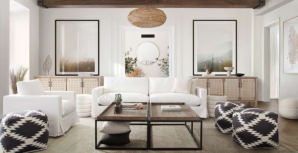 Diamond Sofa - Round Pouf in Wool veiw 4