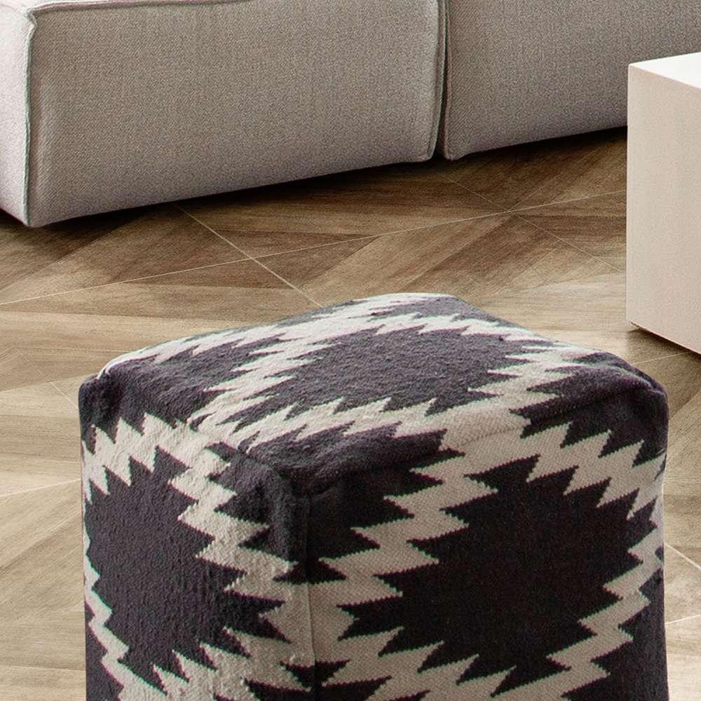 Diamond Sofa - Round Pouf in Wool veiw 5