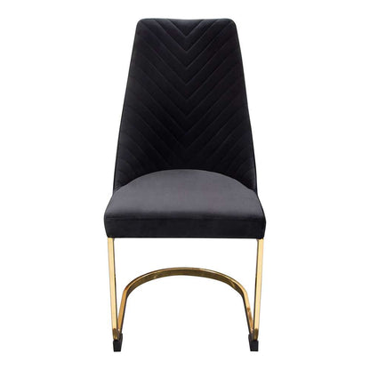 Diamond Sofa - Vogue Dining Chairs in Black Velvet with Polished Gold Metal Base (Set of 2) - VOGUE2DCBL2PK veiw 6
