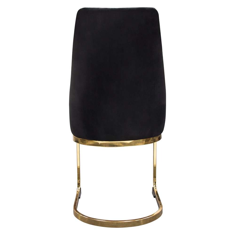Diamond Sofa - Vogue Dining Chairs in Black Velvet with Polished Gold Metal Base (Set of 2) - VOGUE2DCBL2PK veiw 13