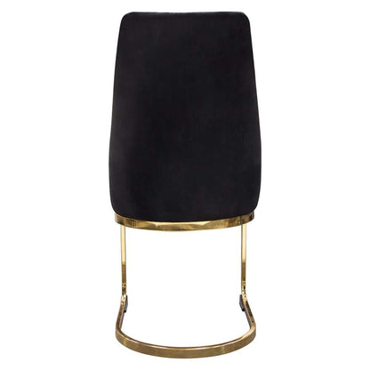 Diamond Sofa - Vogue Dining Chairs in Black Velvet with Polished Gold Metal Base (Set of 2) - VOGUE2DCBL2PK veiw 13