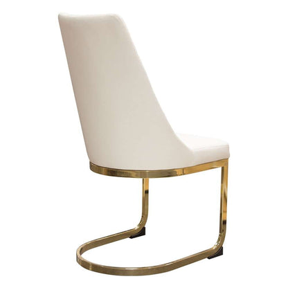 Diamond Sofa - Vogue Dining Chairs in Cream Velvet with Polished Gold Metal Base (Set of 2) - VOGUE2DCCM2PK veiw 11