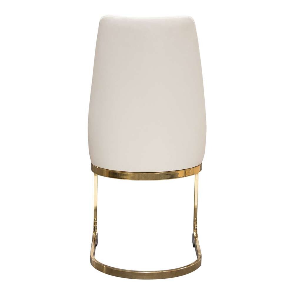 Diamond Sofa - Vogue Dining Chairs in Cream Velvet with Polished Gold Metal Base (Set of 2) - VOGUE2DCCM2PK veiw 12