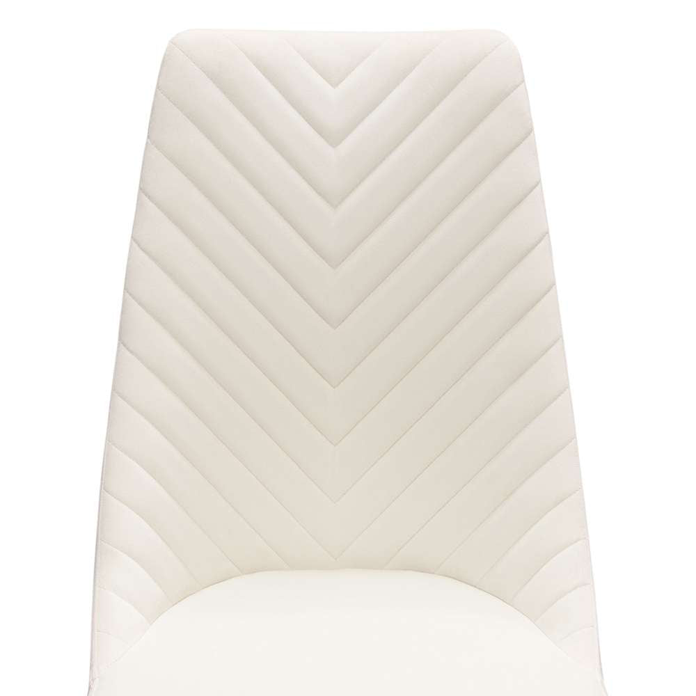 Diamond Sofa - Vogue Dining Chairs in Cream Velvet with Polished Gold Metal Base (Set of 2) - VOGUE2DCCM2PK veiw 13