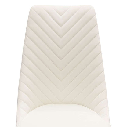 Diamond Sofa - Vogue Dining Chairs in Cream Velvet with Polished Gold Metal Base (Set of 2) - VOGUE2DCCM2PK veiw 13