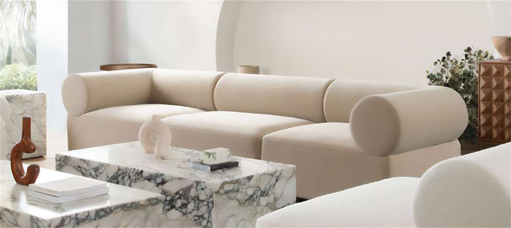 Diamond Sofa - Zia 3PC Modular Sofa in Light Camel Performance Velvet Fabric - ZIA2SC1ACLCA veiw 1
