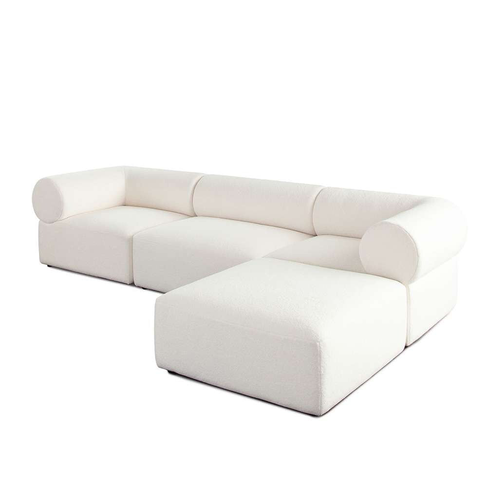 Diamond Sofa - Zia 4PC Modular Reversible Chaise Sectional in Ivory Sherpa Fabric - ZIA2SC1AC1OTIV veiw 10