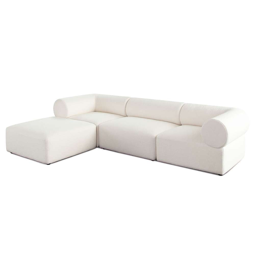Diamond Sofa - Zia 4PC Modular Reversible Chaise Sectional in Ivory Sherpa Fabric - ZIA2SC1AC1OTIV veiw 11