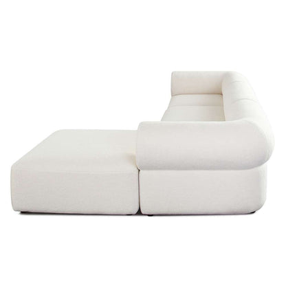 Diamond Sofa - Zia 4PC Modular Reversible Chaise Sectional in Ivory Sherpa Fabric - ZIA2SC1AC1OTIV veiw 13