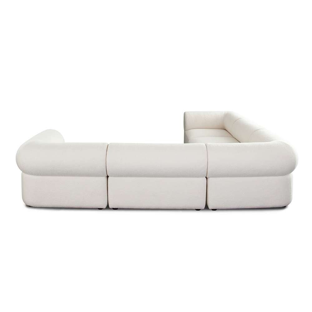 Diamond Sofa - Zia 5PC Corner Sectional in Ivory Sherpa Fabric - ZIA3SC2ACIV veiw 10