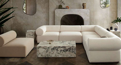 Diamond Sofa - Zia 5PC Corner Sectional in Ivory Sherpa Fabric - ZIA3SC2ACIV veiw 11