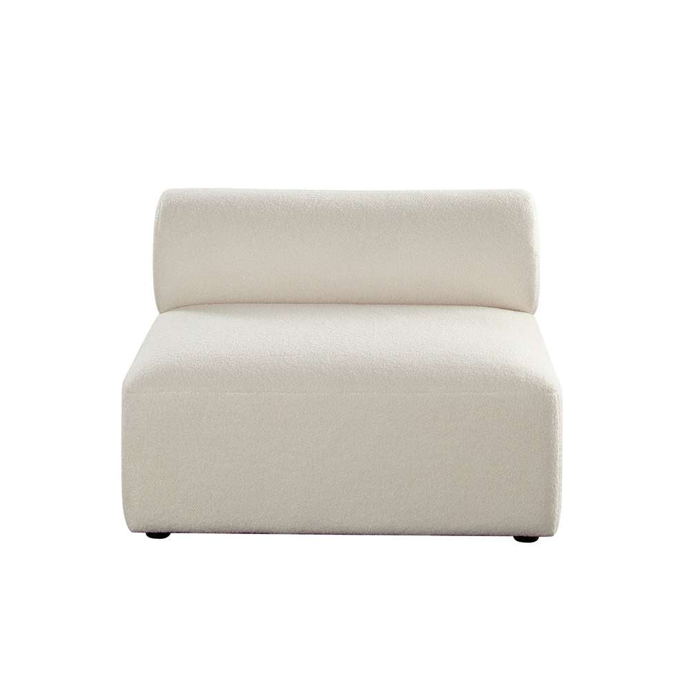 Diamond Sofa - Zia Armless Chair in Ivory Sherpa Fabric - ZIAACIV veiw 1