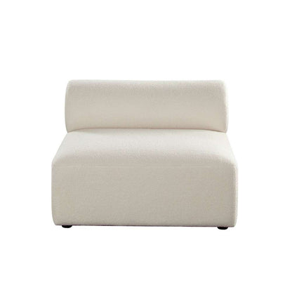 Diamond Sofa - Zia Armless Chair in Ivory Sherpa Fabric - ZIAACIV veiw 1