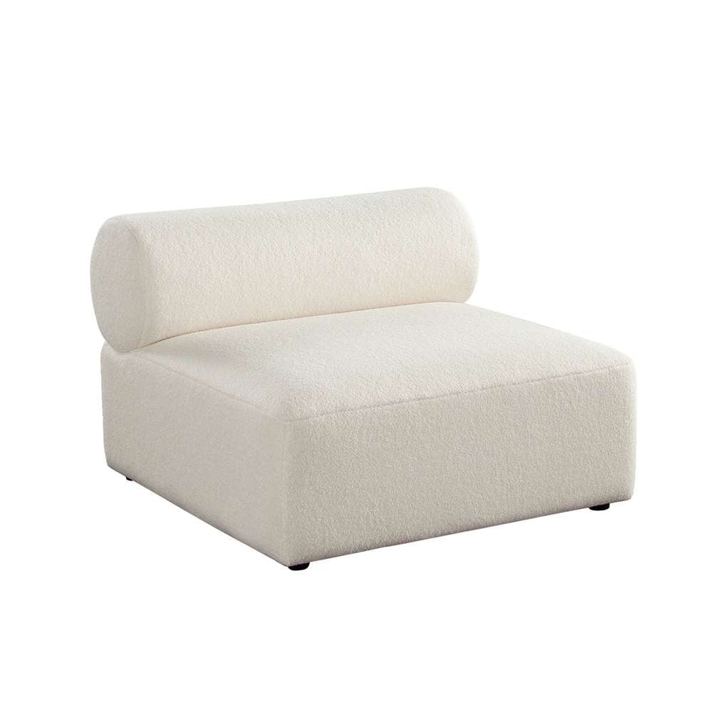 Diamond Sofa - Zia Armless Chair in Ivory Sherpa Fabric - ZIAACIV veiw 2