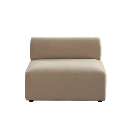 Diamond Sofa - Zia Armless Chair in Light Camel Performance Velvet Fabric - ZIAACLCA veiw 1