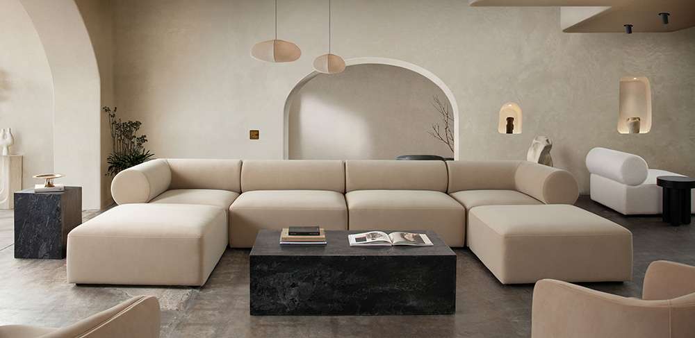 Diamond Sofa - Zia Ottoman in Light Camel Performance Velvet Fabric - ZIAOTLCA veiw 3