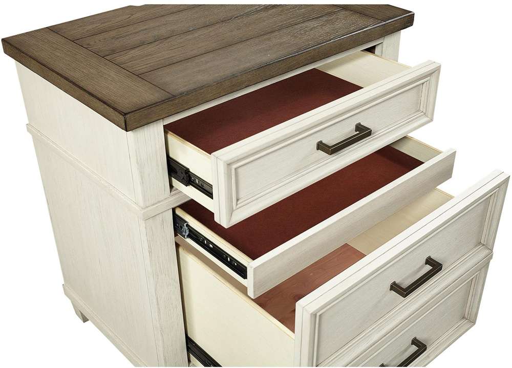 Emery Park - Caraway 2 Drawer NS in Aged Ivory Finish - I248-450-2 veiw 2