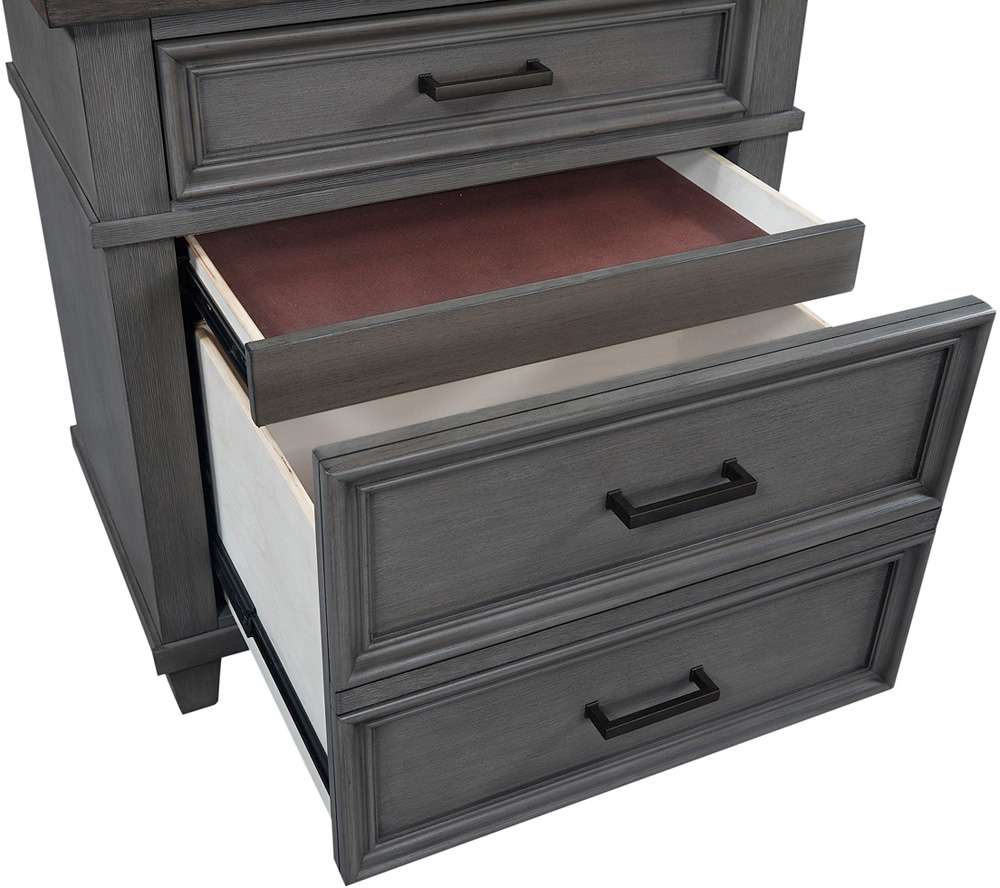 Emery Park - Caraway 2 Drawer NS in Aged Slate Finish - I248-450-SLT-2 veiw 2