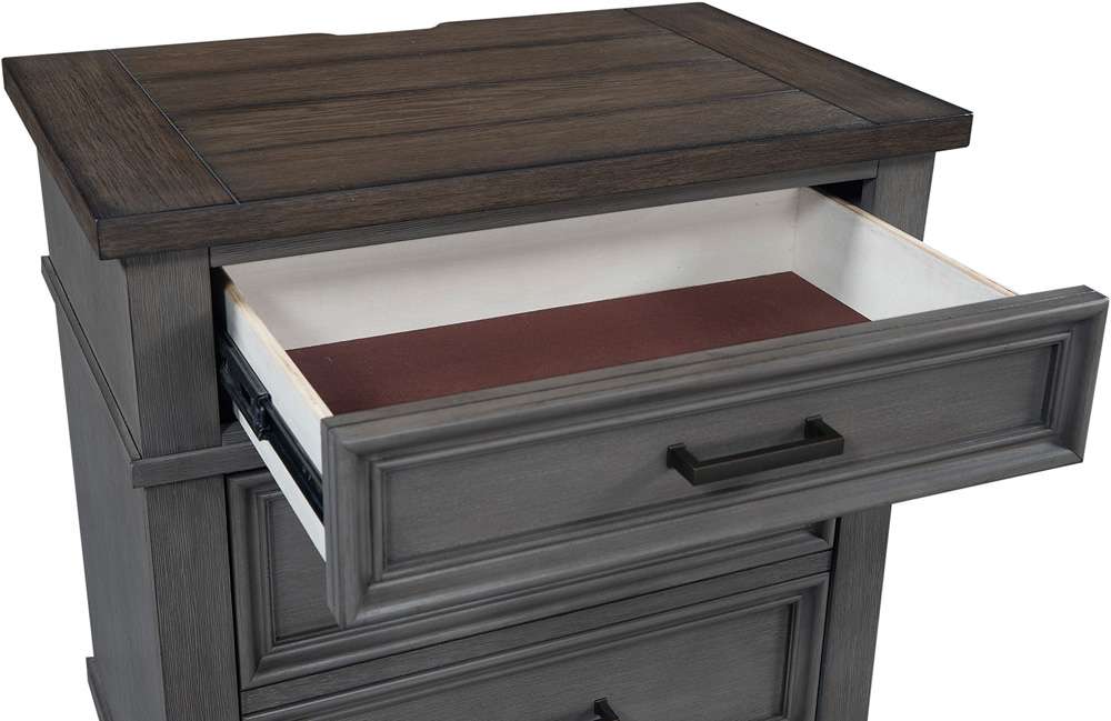 Emery Park - Caraway 2 Drawer NS in Aged Slate Finish - I248-450-SLT-2 veiw 3