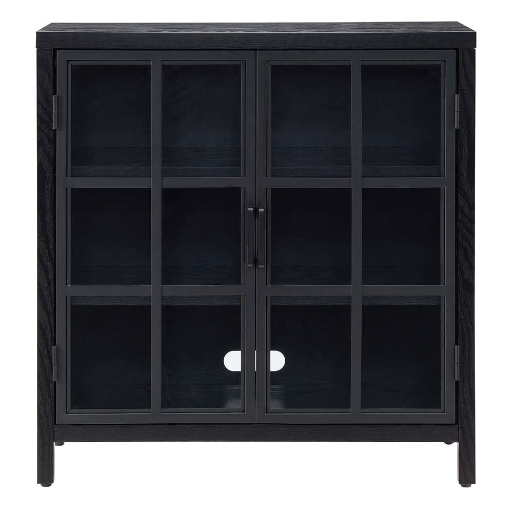 Hudson & Canal - Bennett 32in Wide Rectangular Accent Cabinet in Black Grain - AC2046 veiw 2
