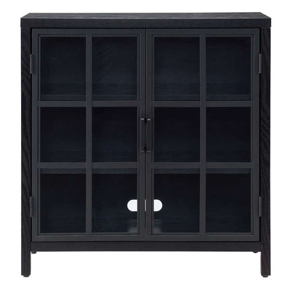 Hudson & Canal - Bennett 32in Wide Rectangular Accent Cabinet in Black Grain - AC2046 veiw 2