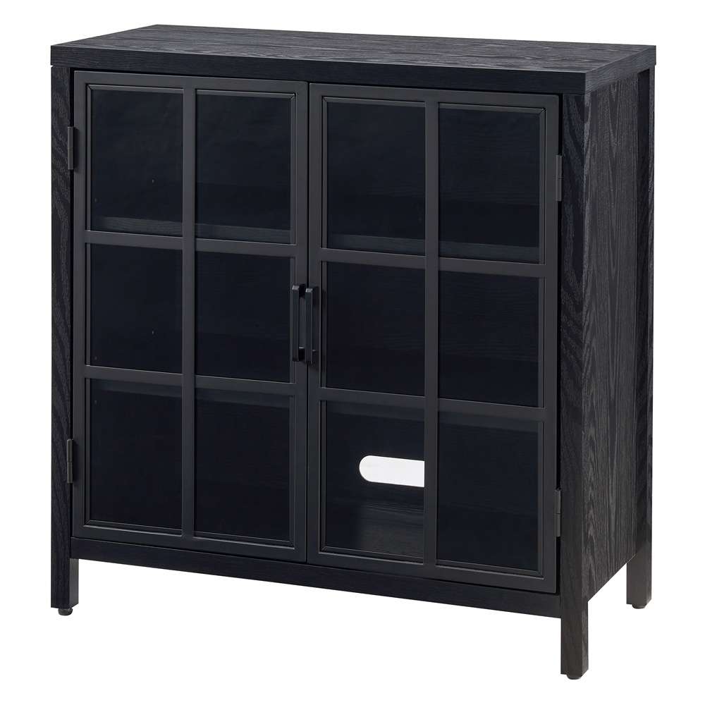 Hudson & Canal - Bennett 32in Wide Rectangular Accent Cabinet in Black Grain - AC2046 veiw 3