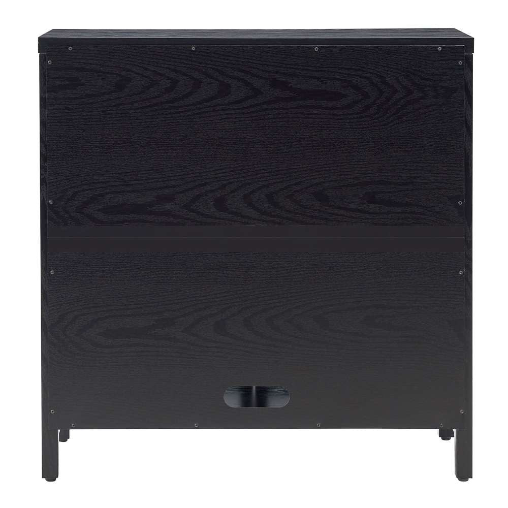 Hudson & Canal - Bennett 32in Wide Rectangular Accent Cabinet in Black Grain - AC2046 veiw 4